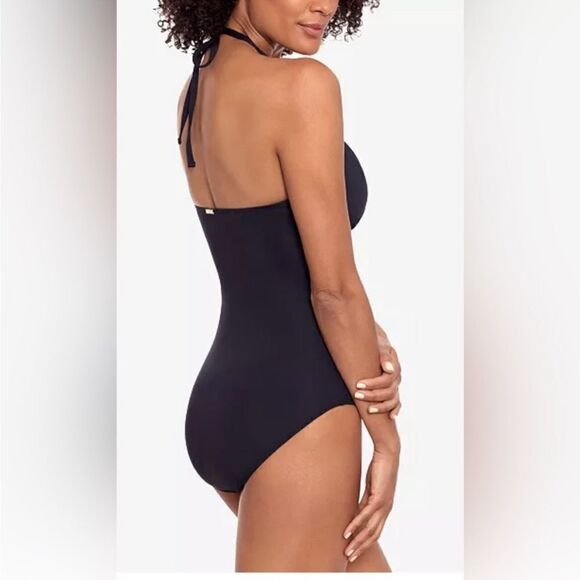 NWT LAUREN Ralph Lauren Beach Club Solid High Neck One-Piece size 8 - Picture 10 of 12